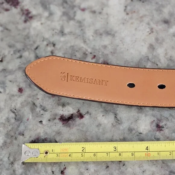 Brown Kermisant Leather Belt Classic design size 50 - Picture 7 of 12